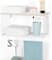 Wood & Metal Wall Mounted Bathroom Towel Rack with 6 Hooks